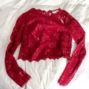 Laced Red Top